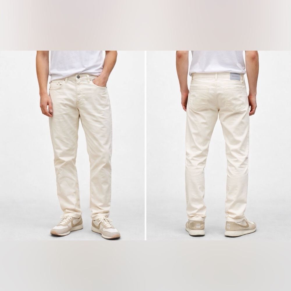 Versace Pale Yellow Mens Pants EURO 42 Straight Leg Relaxed Casual